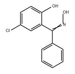 Methanone, (5-chloro-2-hydroxyphenyl)phenyl-, oxime Struktur