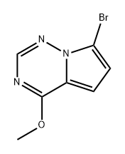 Pyrrolo[2,1-f][1,2,4]triazine, 7-bromo-4-methoxy- Struktur