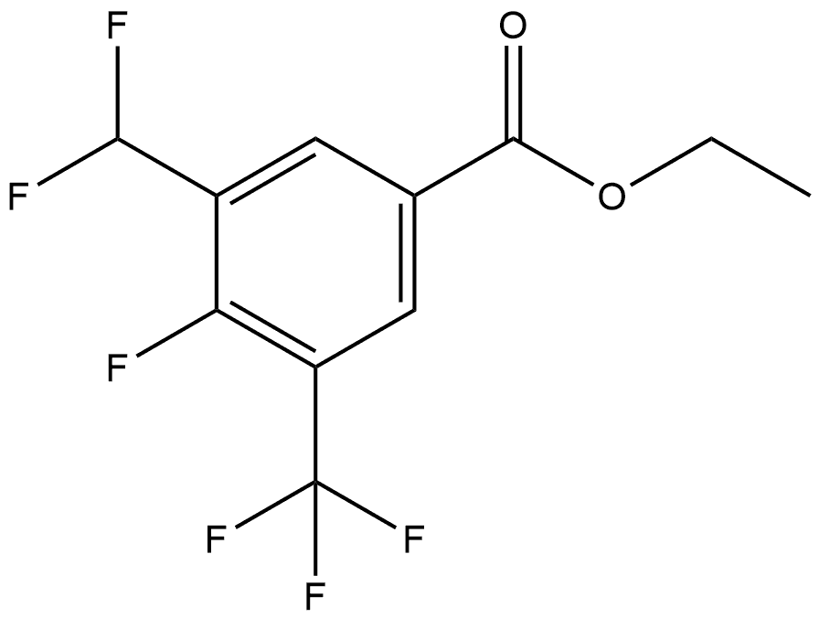 Ethyl 3-(difluoromethyl)-4-fluoro-5-(trifluoromethyl)benzoate Struktur