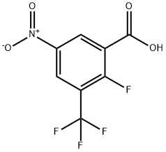 Benzoic acid, 2-fluoro-5-nitro-3-(trifluoromethyl)- Struktur