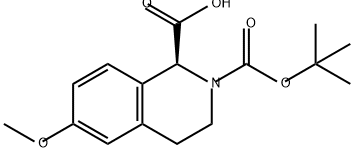 1,2(1H)-Isoquinolinedicarboxylic acid, 3,4-dihydro-6-methoxy-, 2-(1,1-dimethylethyl) ester, (1S)- Struktur