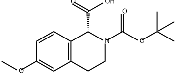 1,2(1H)-Isoquinolinedicarboxylic acid, 3,4-dihydro-6-methoxy-, 2-(1,1-dimethylethyl) ester, (1R)- Struktur