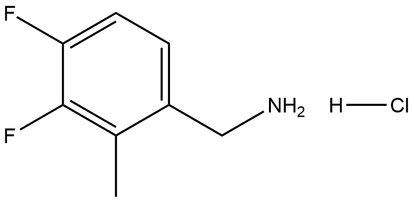 (3,4-Difluoro-2-methylphenyl)methanamine hydrochloride Struktur