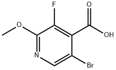 4-Pyridinecarboxylic acid, 5-bromo-3-fluoro-2-methoxy- Struktur