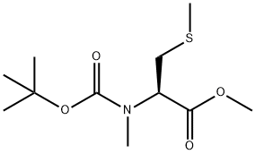 L-Cysteine, N-[(1,1-dimethylethoxy)carbonyl]-N,S-dimethyl-, methyl ester Struktur