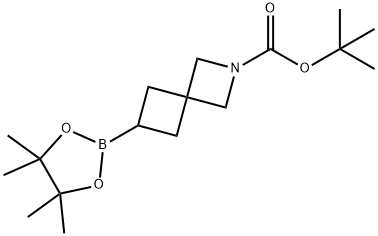 2-Azaspiro[3.3]heptane-2-carboxylic acid, 6-(4,4,5,5-tetramethyl-1,3,2-dioxaborolan-2-yl)-, 1,1-dimethylethyl ester Struktur