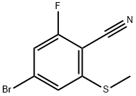 Benzonitrile, 4-bromo-2-fluoro-6-(methylthio)- Struktur