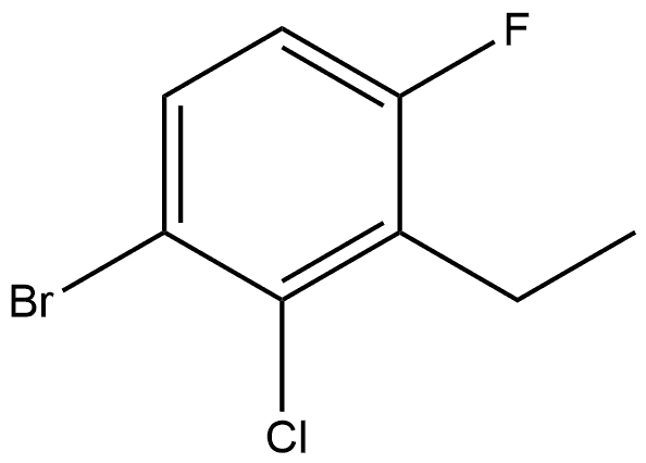 1-bromo-2-chloro-3-ethyl-4-fluorobenzene Struktur