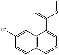 4-Isoquinolinecarboxylic acid, 6-hydroxy-, methyl ester Struktur