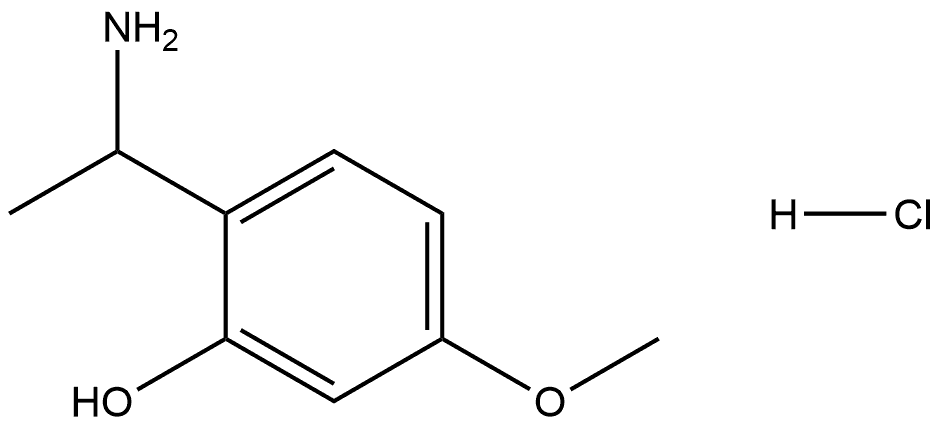 2-(1-aminoethyl)-5-methoxyphenol hydrochloride Struktur