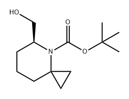 4-Azaspiro[2.5]octane-4-carboxylic acid, 5-(hydroxymethyl)-, 1,1-dimethylethyl ester, (5S)- Struktur