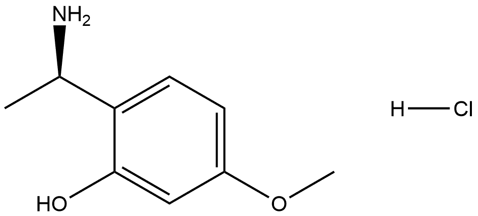 (R)-2-(1-aminoethyl)-5-methoxyphenol hydrochloride Struktur