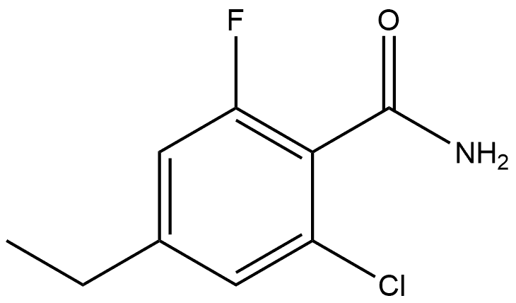 2-Chloro-4-ethyl-6-fluorobenzamide Struktur