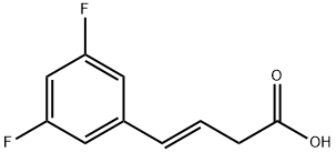 3-Butenoic acid, 4-(3,5-difluorophenyl)-, (3E)- Struktur