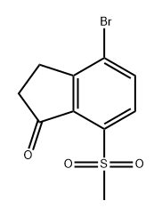 1H-Inden-1-one, 4-bromo-2,3-dihydro-7-(methylsulfonyl)- Struktur