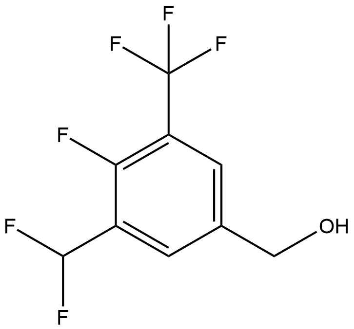 3-(Difluoromethyl)-4-fluoro-5-(trifluoromethyl)benzenemethanol Struktur