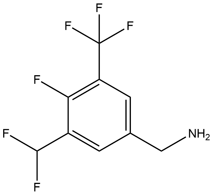 3-(Difluoromethyl)-4-fluoro-5-(trifluoromethyl)benzenemethanamine Struktur