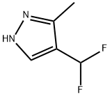 1H-Pyrazole, 4-(difluoromethyl)-3-methyl- Struktur