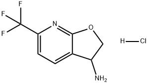 Furo[2,3-b]pyridin-3-amine, 2,3-dihydro-6-(trifluoromethyl)-, hydrochloride (1:1) Struktur