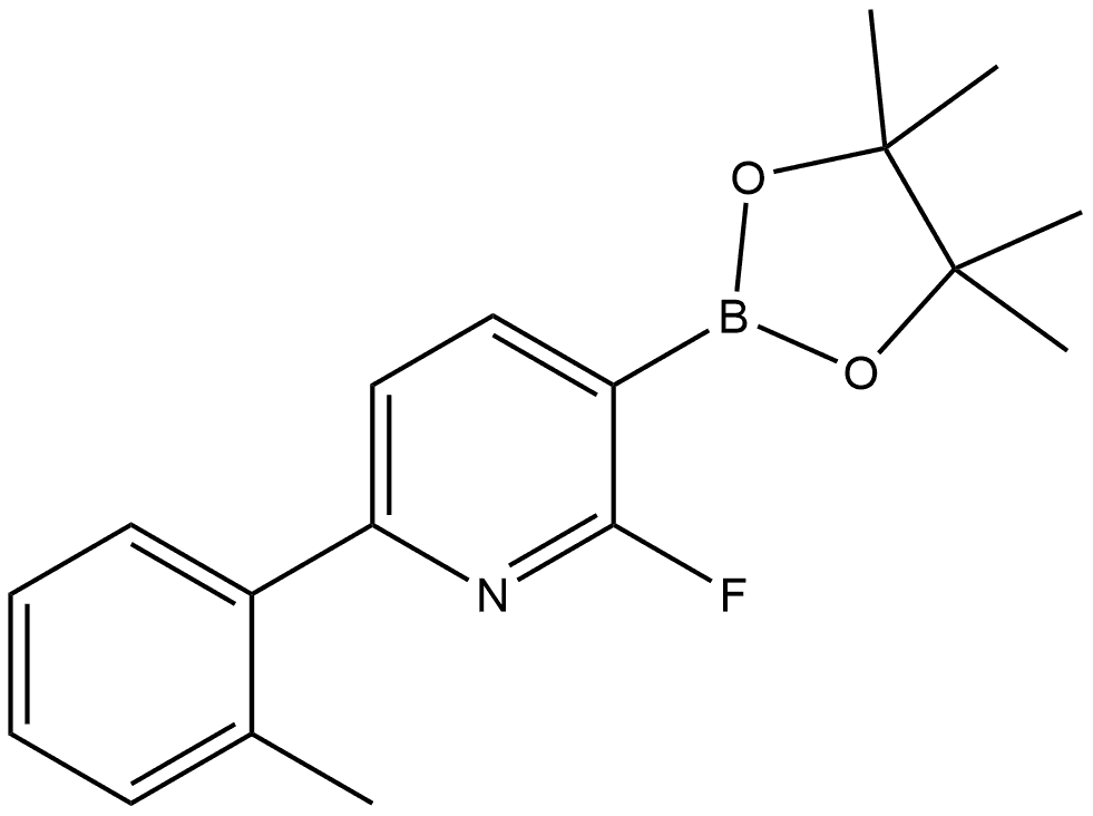 2-Fluoro-6-(2-methylphenyl)-3-(4,4,5,5-tetramethyl-1,3,2-dioxaborolan-2-yl)py... Struktur