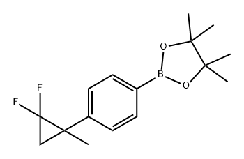 1,3,2-Dioxaborolane, 2-[4-(2,2-difluoro-1-methylcyclopropyl)phenyl]-4,4,5,5-tetramethyl- Struktur