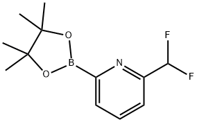 Pyridine, 2-(difluoromethyl)-6-(4,4,5,5-tetramethyl-1,3,2-dioxaborolan-2-yl)- Struktur