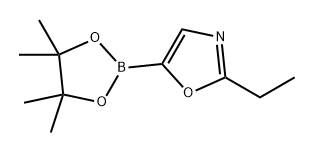 Oxazole, 2-ethyl-5-(4,4,5,5-tetramethyl-1,3,2-dioxaborolan-2-yl)- Struktur