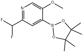 2-(Difluoromethyl)-5-methoxy-4-(4,4,5,5-tetramethyl-1,3,2-dioxaborolan-2-yl)pyridine Struktur