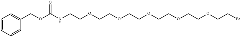 5,8,11,14,17-Pentaoxa-2-azanonadecanoic acid, 19-bromo-, phenylmethyl ester Struktur