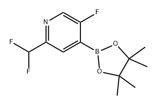 Pyridine, 2-(difluoromethyl)-5-fluoro-4-(4,4,5,5-tetramethyl-1,3,2-dioxaborolan-2-yl)- Struktur