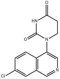 2,4(1H,3H)-Pyrimidinedione, 1-(7-chloro-4-isoquinolinyl)dihydro- Struktur