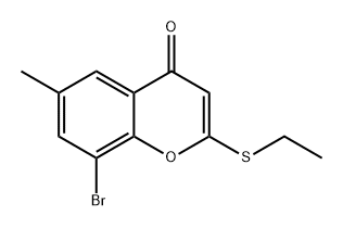 4H-1-Benzopyran-4-one, 8-bromo-2-(ethylthio)-6-methyl- Struktur