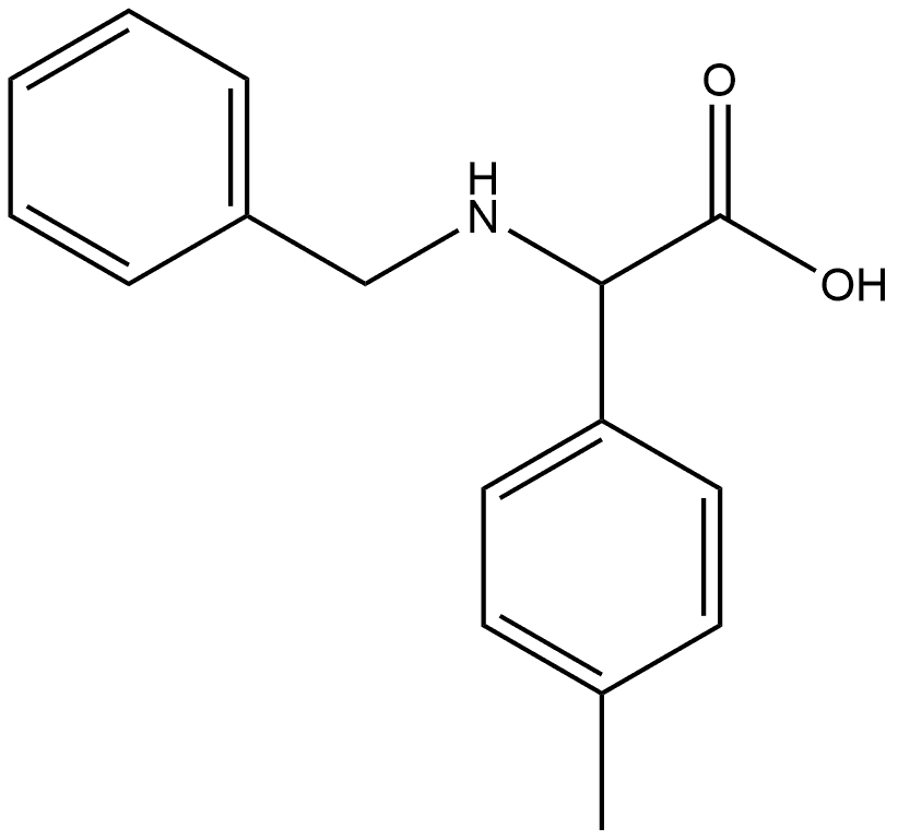 Benzeneacetic acid, 4-methyl-α-[(phenylmethyl)amino]- Struktur