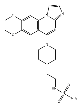 Sulfamide, N-[2-[1-(7,8-dimethoxyimidazo[1,2-a]quinazolin-5-yl)-4-piperidinyl]ethyl]- Struktur