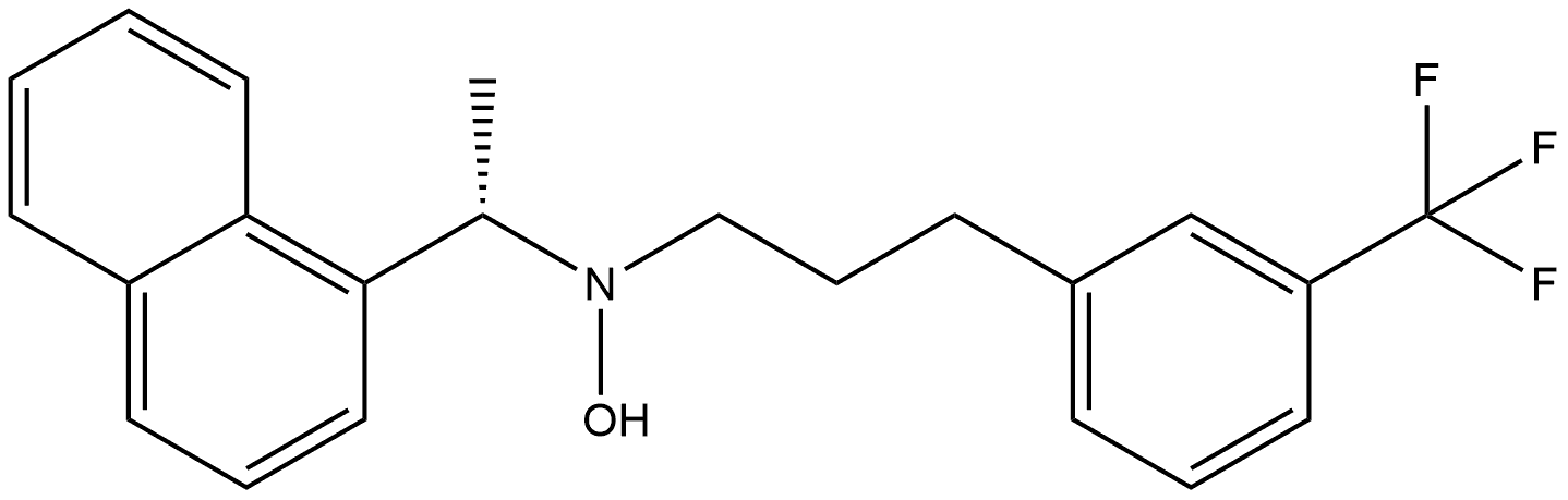 1-Naphthalenemethanamine, N-hydroxy-α-methyl-N-[3-[3-(trifluoromethyl)phenyl]propyl]-, (αS)- Struktur