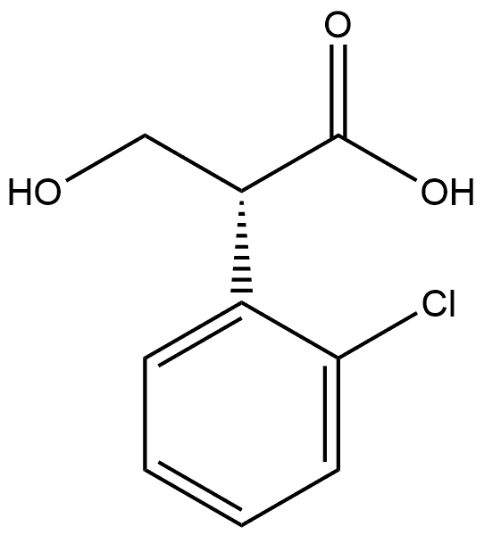 Benzeneacetic acid, 2-chloro-α-(hydroxymethyl)-, (αR)- Struktur