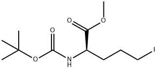 D-Norvaline, N-[(1,1-dimethylethoxy)carbonyl]-5-iodo-, methyl ester Struktur