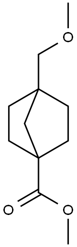 Methyl 4-(methoxymethyl)bicyclo[2.2.1]heptane-1-carboxylate Struktur