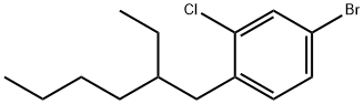 Benzene, 4-bromo-2-chloro-1-(2-ethylhexyl)- Struktur