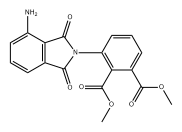 1,2-Benzenedicarboxylic acid, 3-(4-amino-1,3-dihydro-1,3-dioxo-2H-isoindol-2-yl)-, 1,2-dimethyl ester Struktur