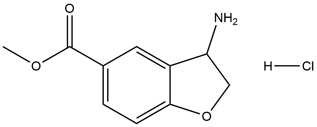 Methyl 3-amino-2,3-dihydrobenzofuran-5-carboxylate hydrochloride Struktur