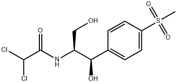 Acetamide, 2,2-dichloro-N-[(1S,2R)-2-hydroxy-1-(hydroxymethyl)-2-[4-(methylsulfonyl)phenyl]ethyl]- Struktur