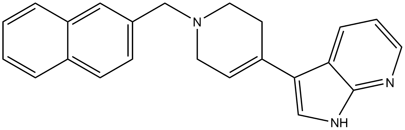 3-(1-(naphthalen-2-ylmethyl)-1,2,3,6-tetrahydropyridin-4-yl)-1H-pyrrolo[2,3-b]pyridine Structure