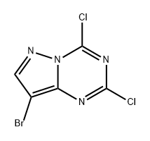 Pyrazolo[1,5-a]-1,3,5-triazine, 8-bromo-2,4-dichloro- Struktur