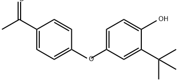 Ethanone, 1-[4-[3-(1,1-dimethylethyl)-4-hydroxyphenoxy]phenyl]- Struktur