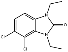 2H-Benzimidazol-2-one, 4,5-dichloro-1,3-diethyl-1,3-dihydro- Struktur