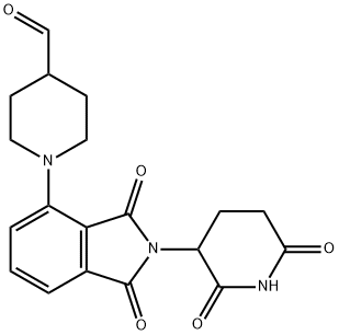 4-Piperidinecarboxaldehyde, 1-[2-(2,6-dioxo-3-piperidinyl)-2,3-dihydro-1,3-dioxo-1H-isoindol-4-yl]- Struktur