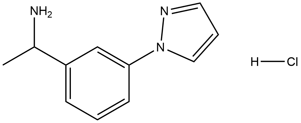 1-(3-(1H-pyrazol-1-yl)phenyl)ethan-1-amine hydrochloride Struktur