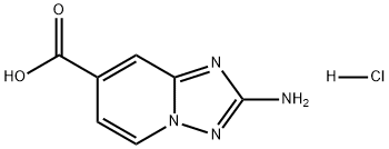 [1,2,4]Triazolo[1,5-a]pyridine-7-carboxylic acid, 2-amino-, hydrochloride (1:1) Struktur