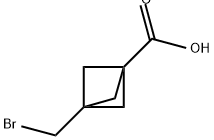 3-(Bromomethyl)bicyclo[1.1.1]pentane-1-carboxylic acid Struktur